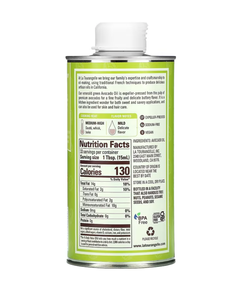 LA TOURANGELLE: Avocado Oil, 16.9 oz - Baking Redefined