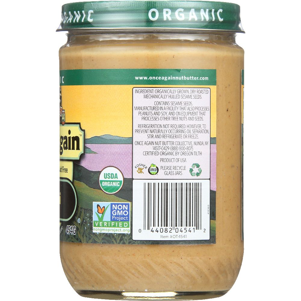 ONCE AGAIN: Organic Sesame Tahini, 16 oz - Baking Redefined