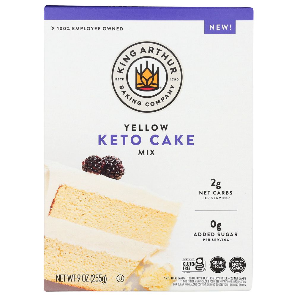 KING ARTHUR: Yellow Keto Cake Mix, 9 oz - Baking Redefined