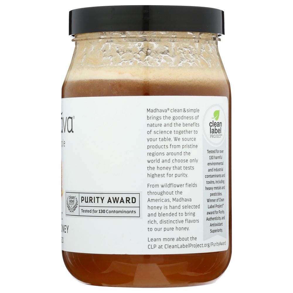 MADHAVA: Organic Very Raw Honey, 22 oz - Baking Redefined