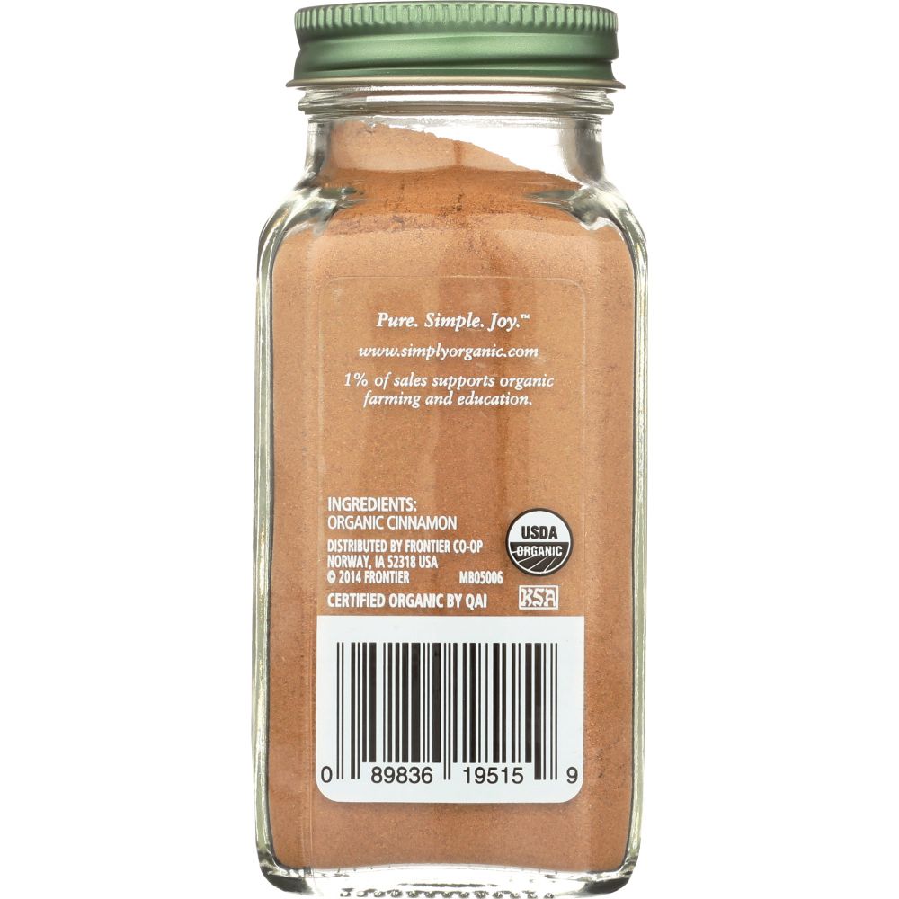 SIMPLY ORGANIC: Cinnamon Ceylon Organic, 2.08 oz - Baking Redefined