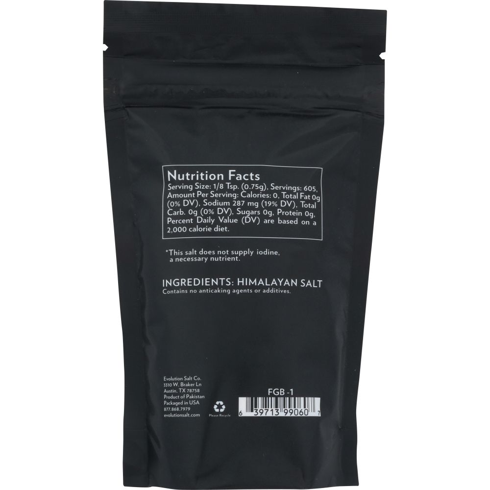 EVOLUTION SALT: Fine Grind Himalayan Salt, 1 lb - Baking Redefined