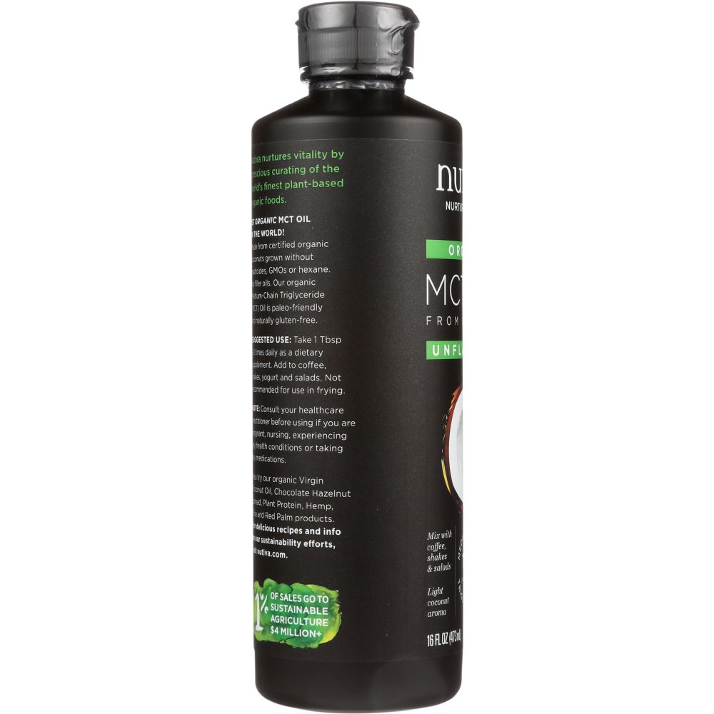 NUTIVA: Organic Mct Oil, 16 oz - Baking Redefined