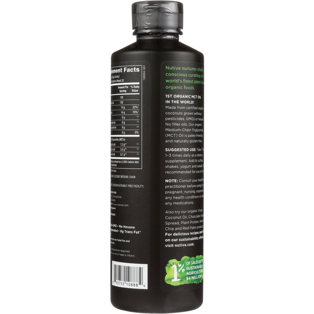 NUTIVA: Organic Mct Oil, 16 oz