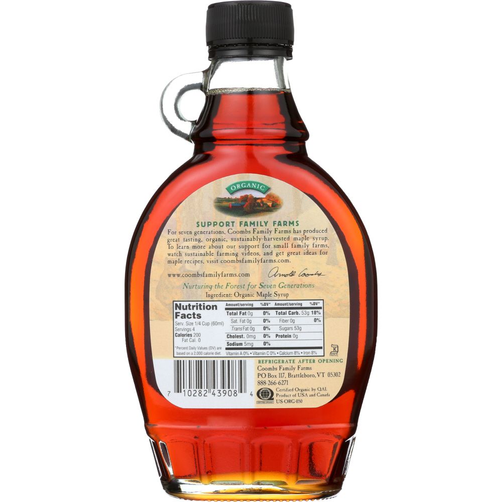 COOMBS FAMILY FARMS: Organic Maple Syrup, 8 oz - Baking Redefined