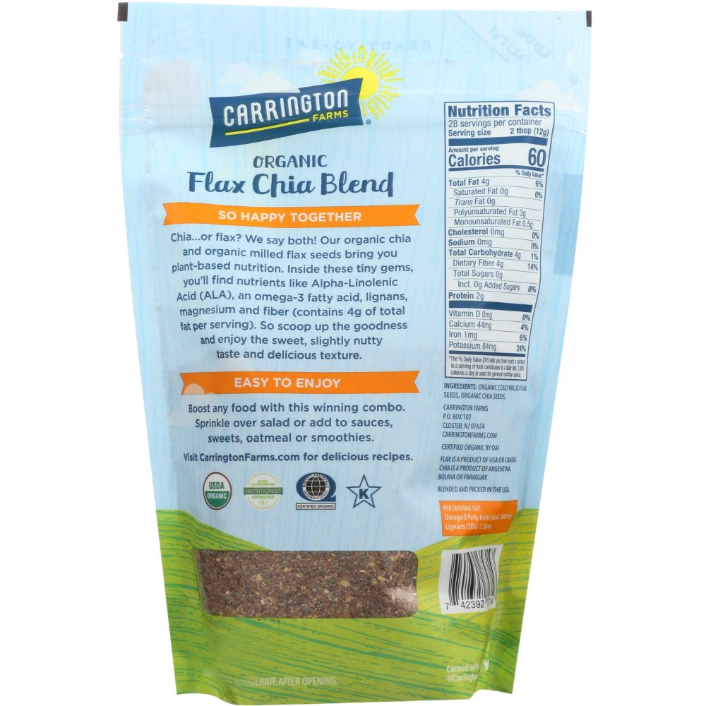CARRINGTON FARMS: Ready to Eat Flax Chia Blend, 12 oz - Baking Redefined