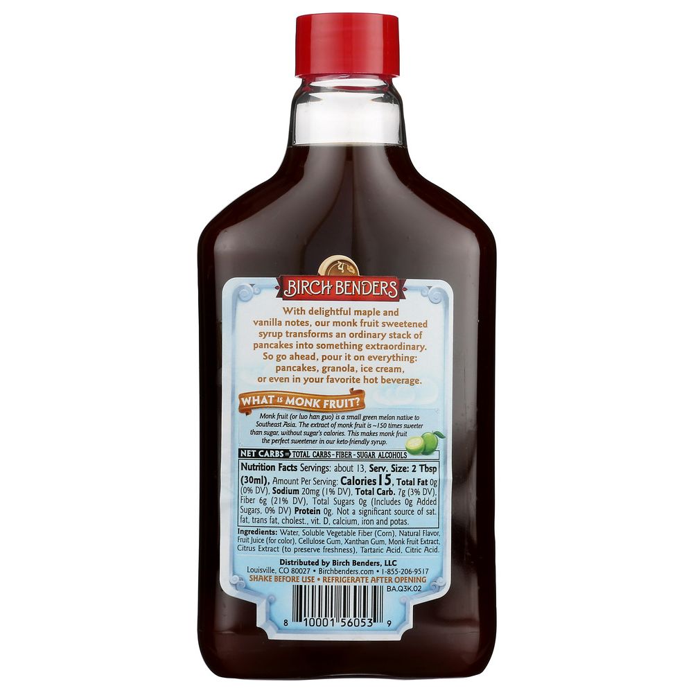 BIRCH BENDERS: Keto Syrup Maple Vanilla, 13 fo - Baking Redefined