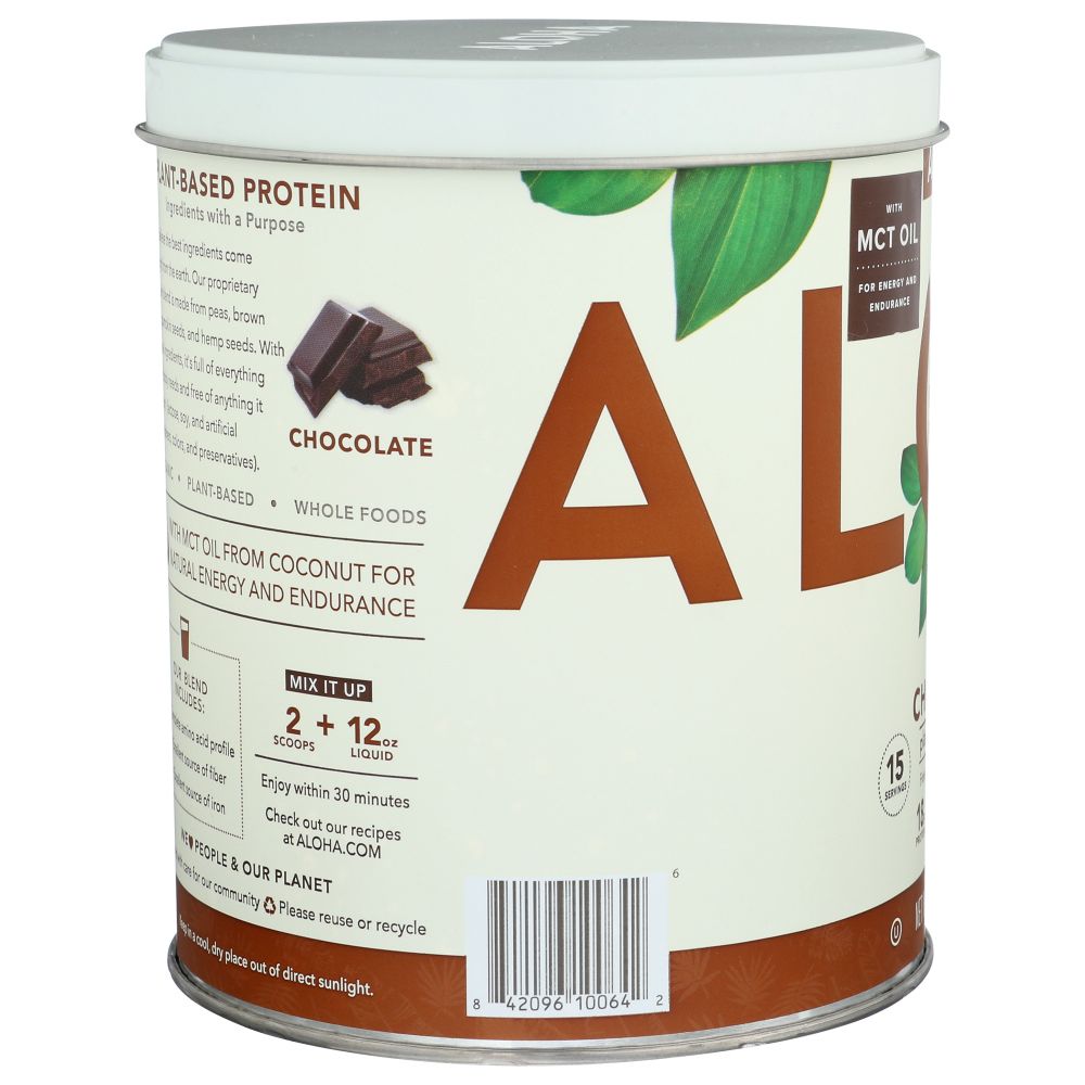 ALOHA: Protein Powder Chocolate, 19.6 oz - Baking Redefined
