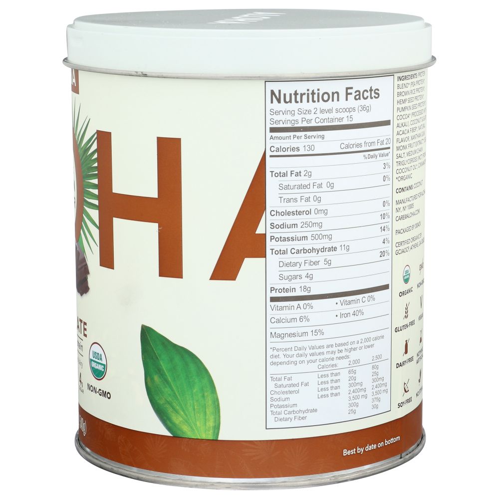 ALOHA: Protein Powder Chocolate, 19.6 oz - Baking Redefined
