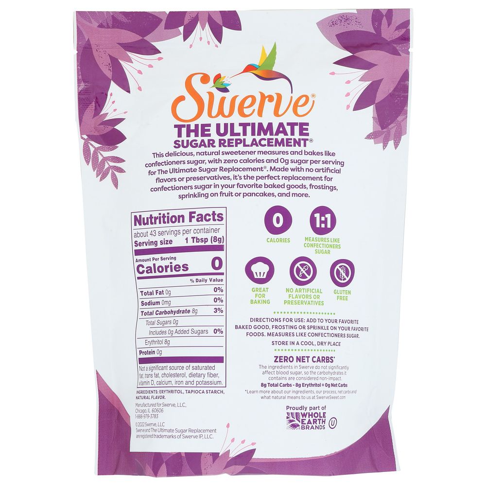 SWERVE: Sweetener Confectioner, 12 oz - Baking Redefined