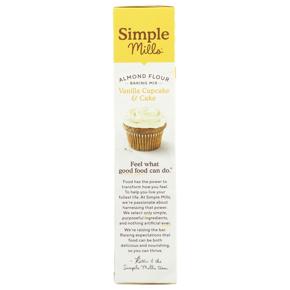 SIMPLE MILLS: Vanilla Cupcake & Cake Mix, 11.5 oz - Baking Redefined