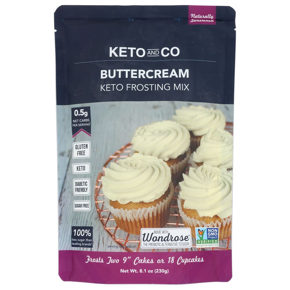 KETO & CO: Buttercream Keto Frosting Mix, 8.1 oz - Baking Redefined