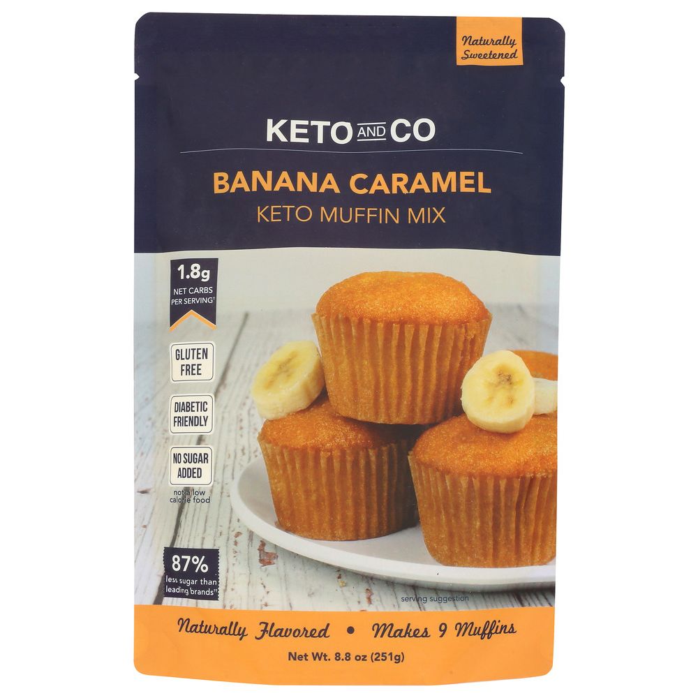 KETO & CO: Mix Muffin Banana Caramel, 8.8 oz - Baking Redefined