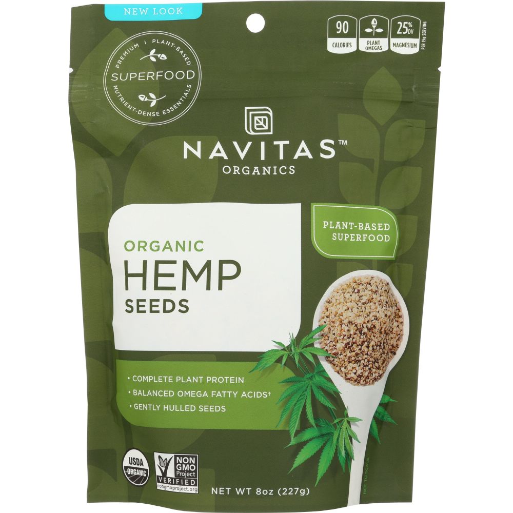 NAVITAS: Organic Shelled Hemp Seeds, 8 oz - Baking Redefined