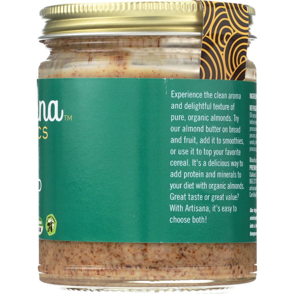 ARTISANA: Organic Raw Almond Butter, 8 oz - Baking Redefined
