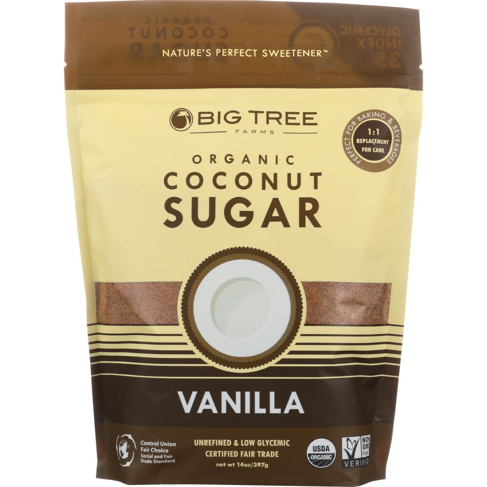 baking coconut palm sugar BIG TREE FARMS: Organic Coconut Palm Sugar Vanilla, 14 oz – Baking Redefined