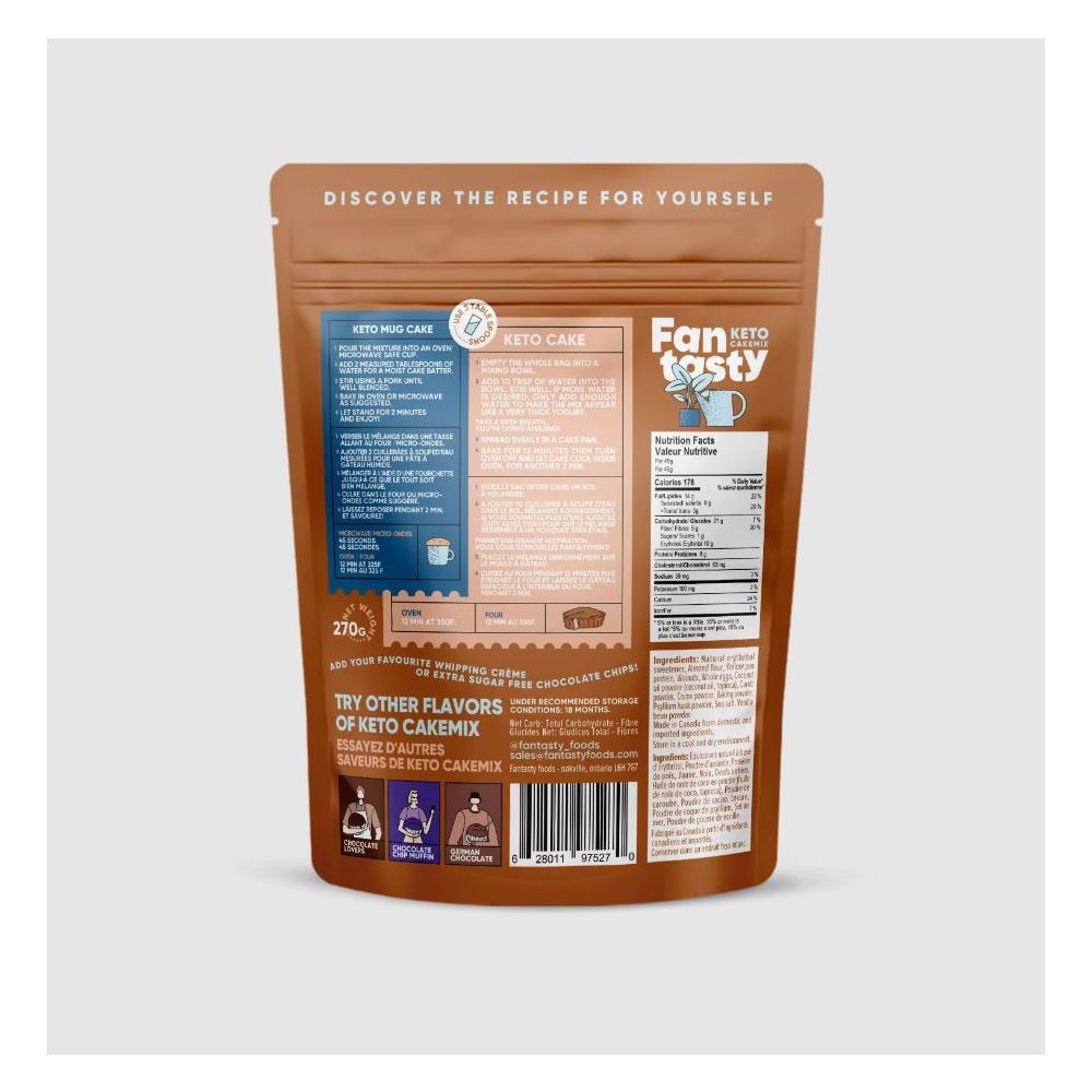 FAN TASTY FOODS: Walnut Brownie Keto Cake Mix, 9.52 oz - Baking Redefined