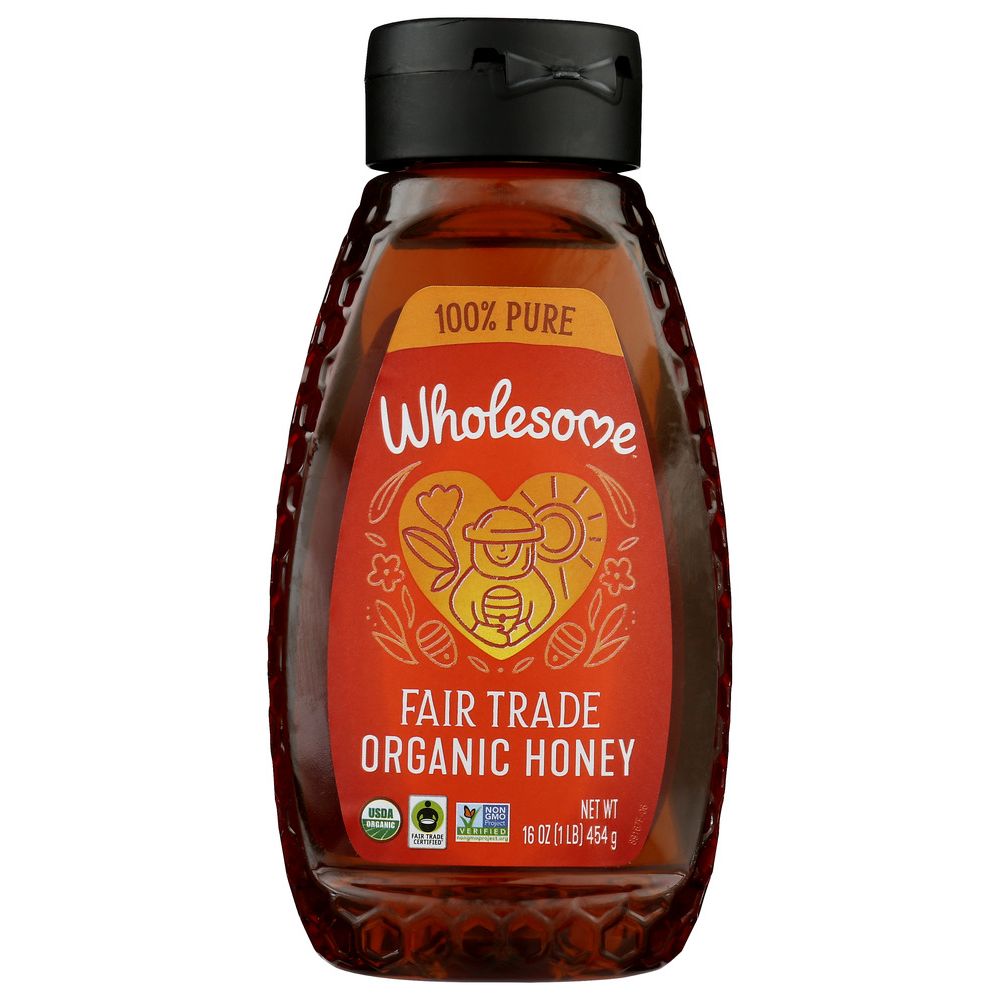 WHOLESOME SWEETENERS: Organic Honey, 16 oz