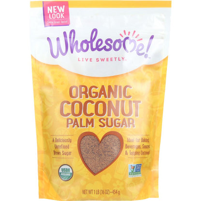 WHOLESOME SWEETENERS: Organic Coconut Palm Sugar, 16 oz