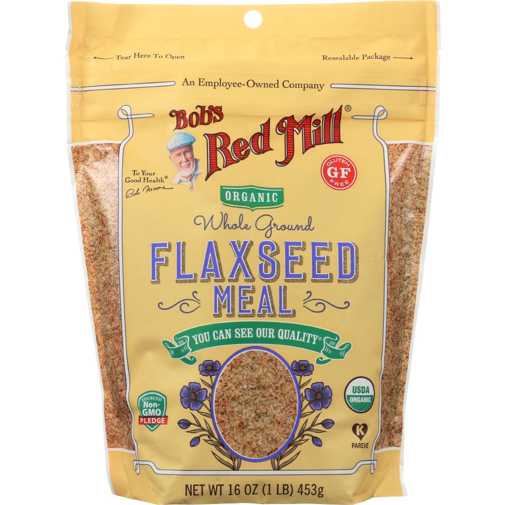 BOBS RED MILL: Organic Whole Ground Flaxseed Meal, 16 oz - Baking Redefined