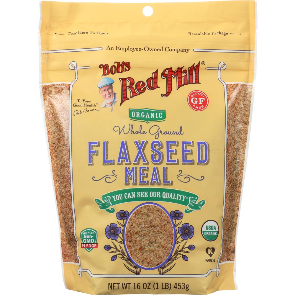 BOBS RED MILL: Organic Whole Ground Flaxseed Meal, 16 oz