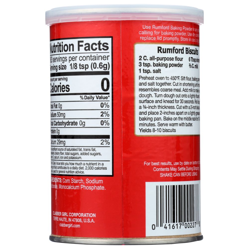 RUMFORD: Baking Powder, 8.1 oz