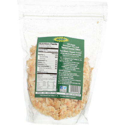 LETS DO ORGANICS: 100% Organic Unsweetened Toasted Coconut Flakes, 7 oz