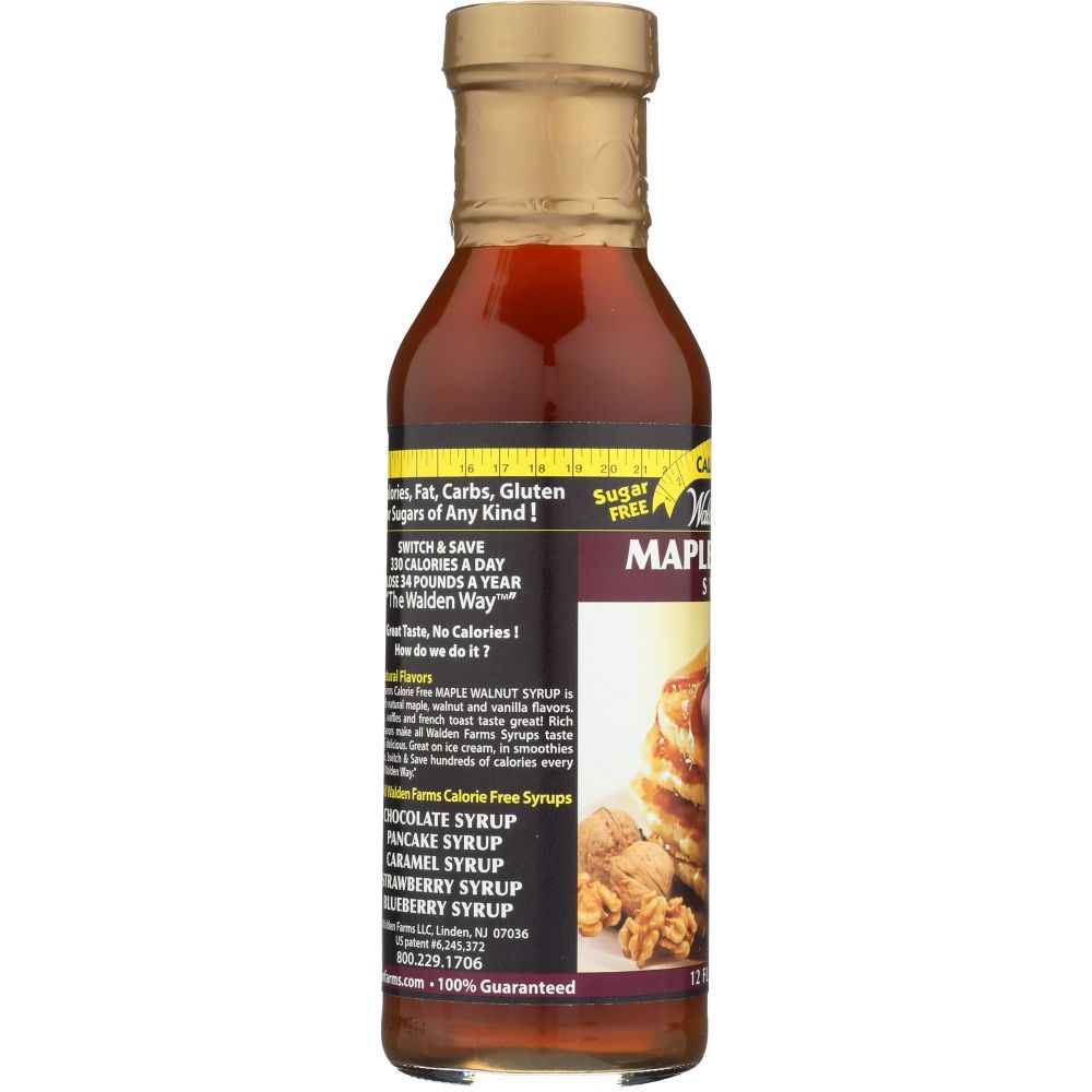 WALDEN FARMS: Maple Walnut Syrup Sugar Free Calorie Free, 12 fl oz