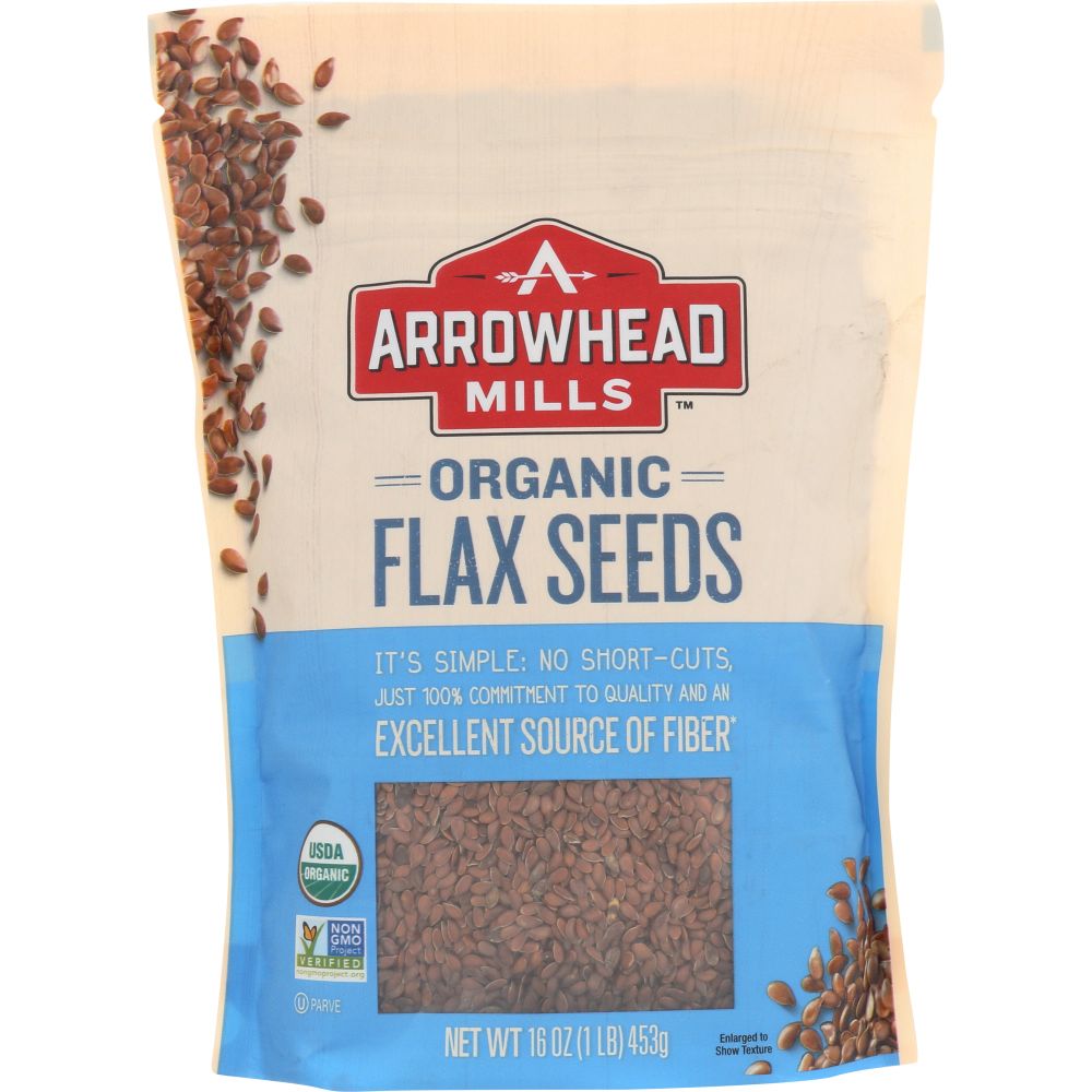 ARROWHEAD MILLS: Organic Flax Seeds, 16 oz - Baking Redefined