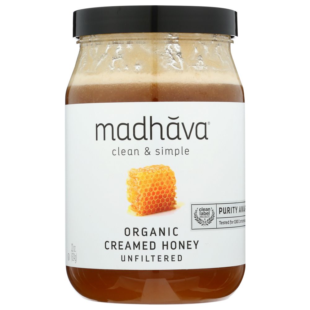 MADHAVA: Organic Very Raw Honey, 22 oz - Baking Redefined