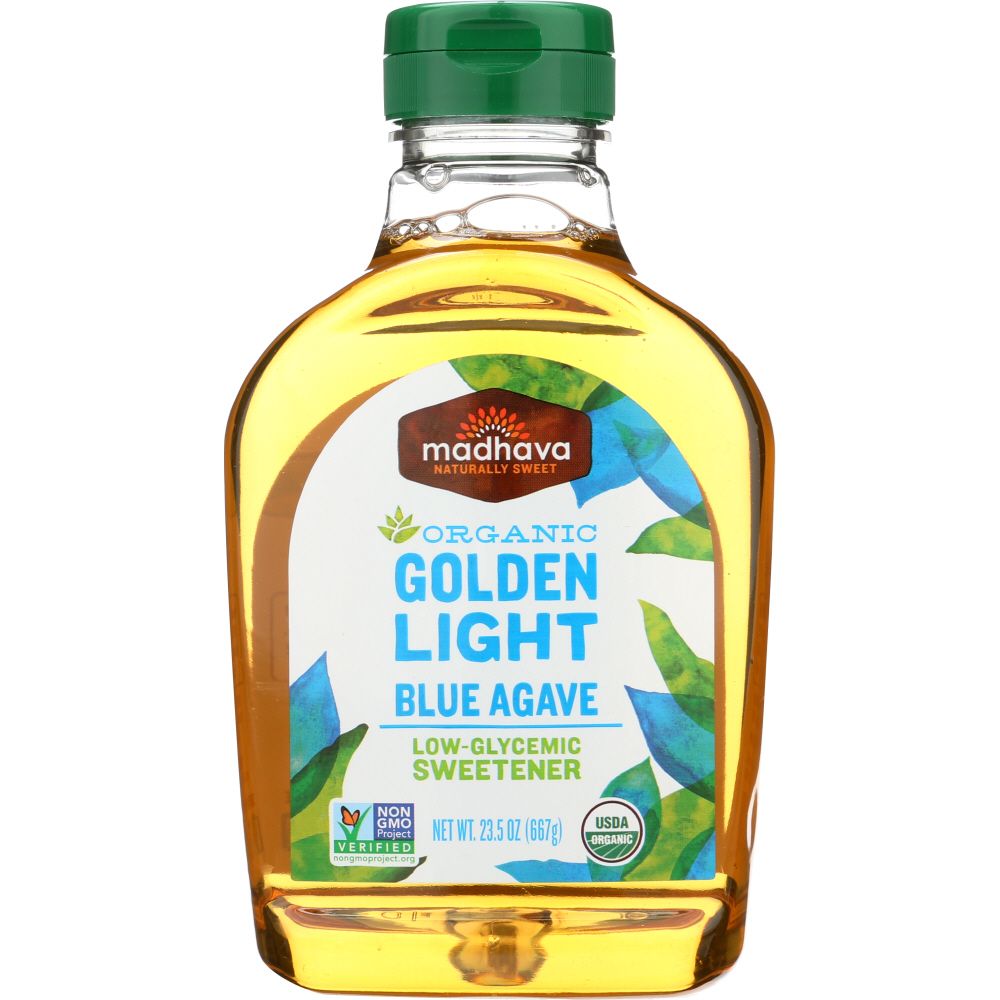 MADHAVA: Organic Golden Light Blue Agave, 23.5 oz - Baking Redefined