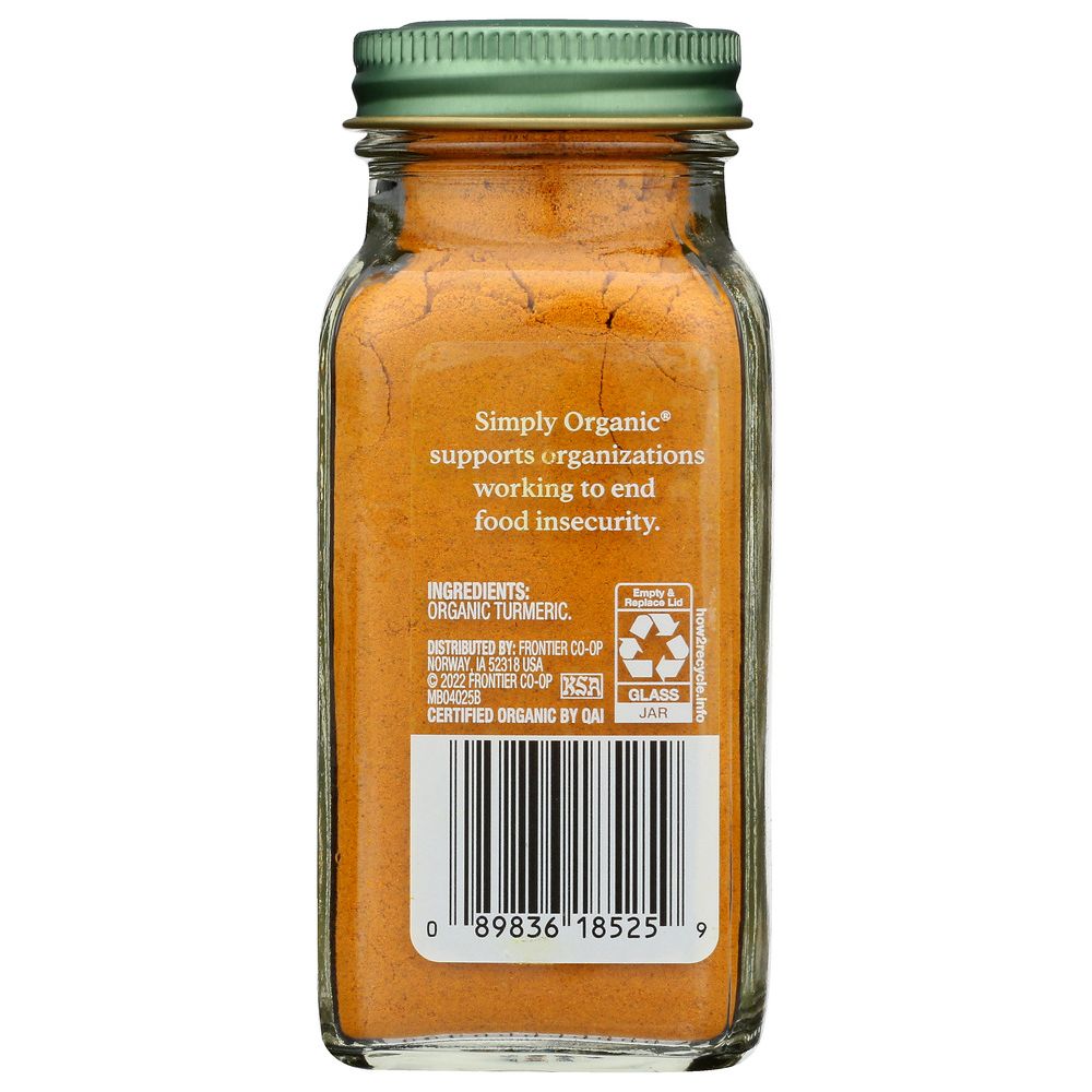 SIMPLY ORGANIC: Turmeric, 2.38 Oz