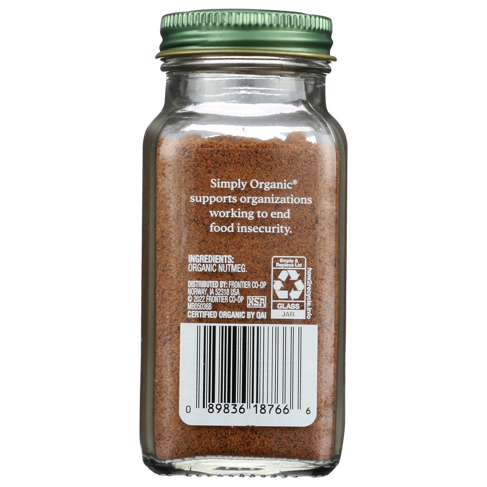 SIMPLY ORGANIC: Ground Nutmeg, 2.30 oz