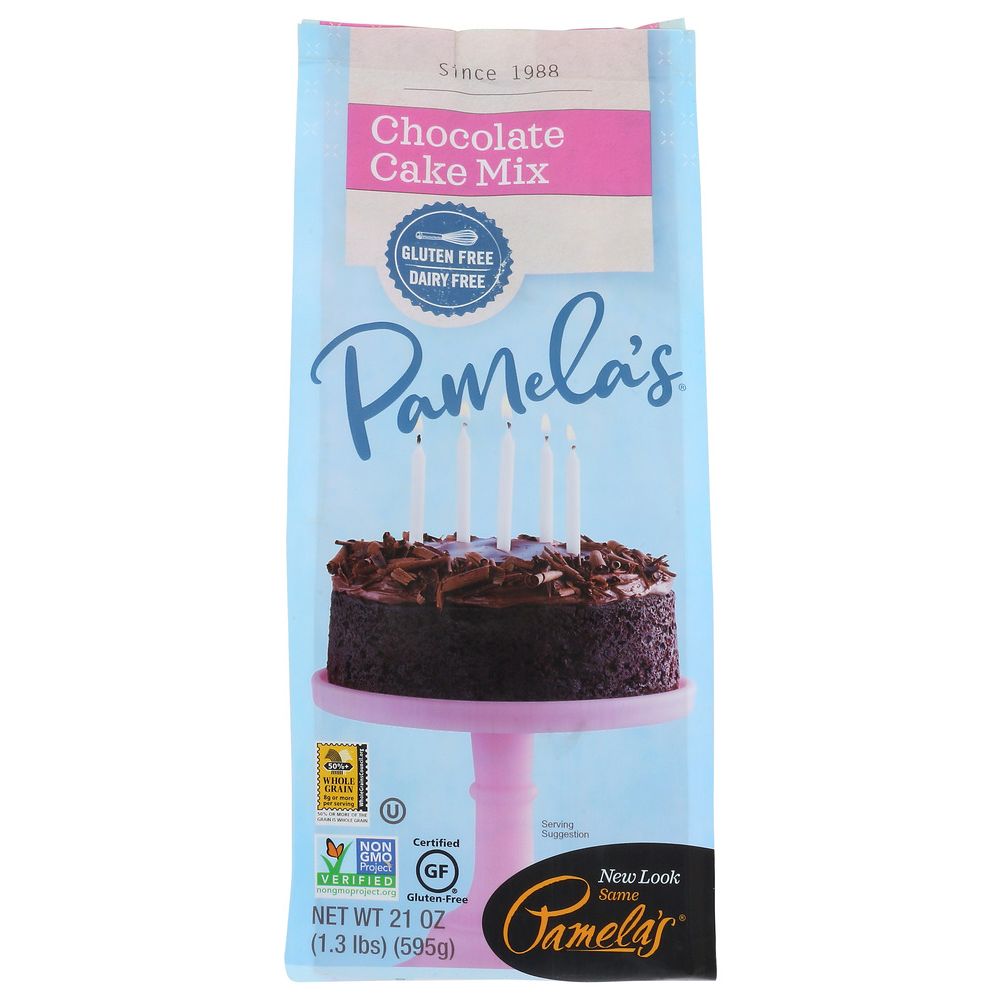 PAMELAS: Gluten Free Chocolate Cake Mix, 21 oz