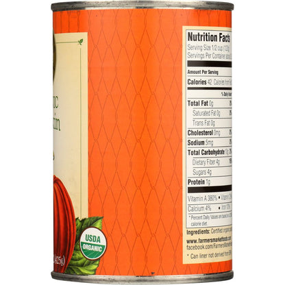 FARMERS MARKET FOODS: Organic Canned Pumpkin, 15 oz