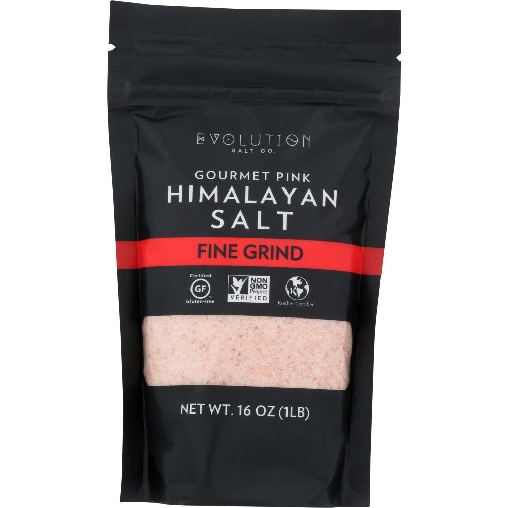 EVOLUTION SALT: Fine Grind Himalayan Salt, 1 lb - Baking Redefined