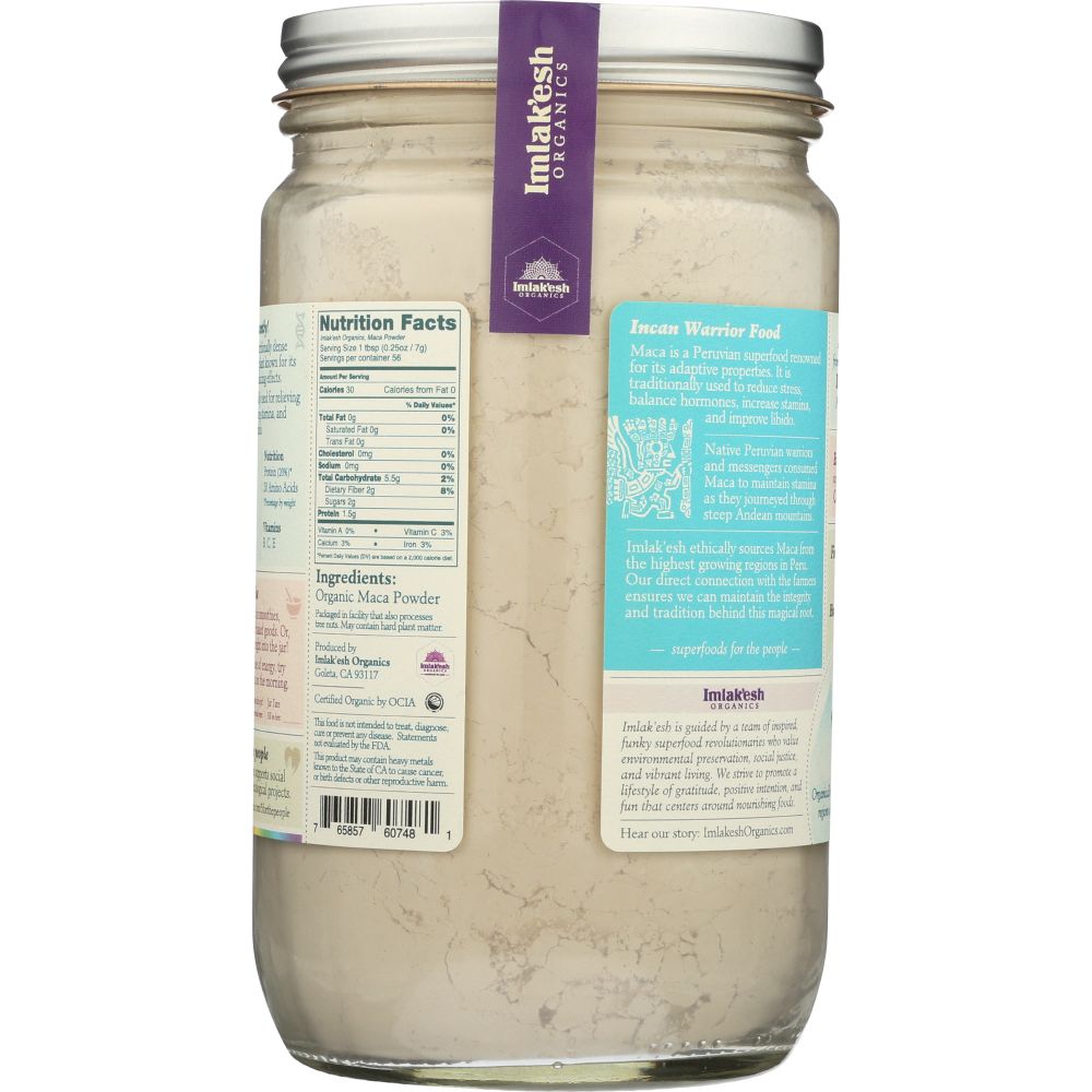 IMLAKESH ORGANICS: Maca Powder Organic, 12 oz