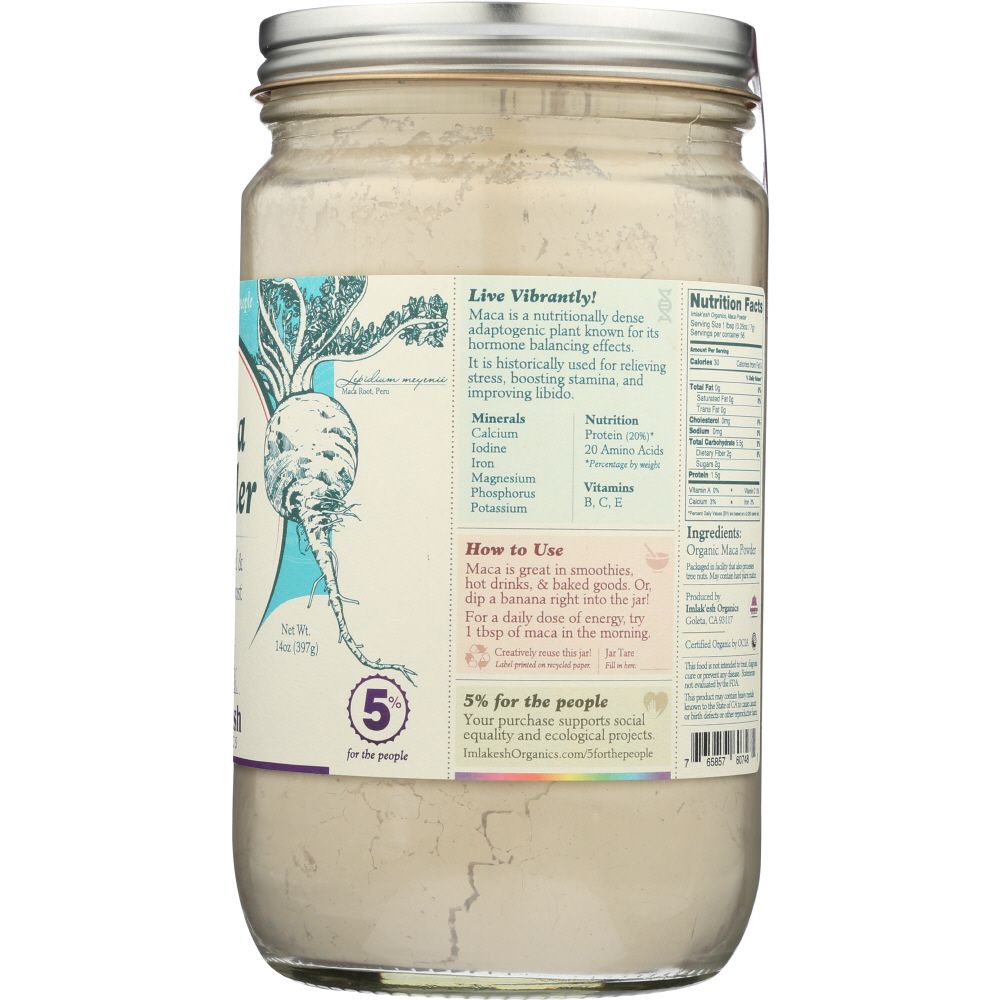 IMLAKESH ORGANICS: Maca Powder Organic, 12 oz