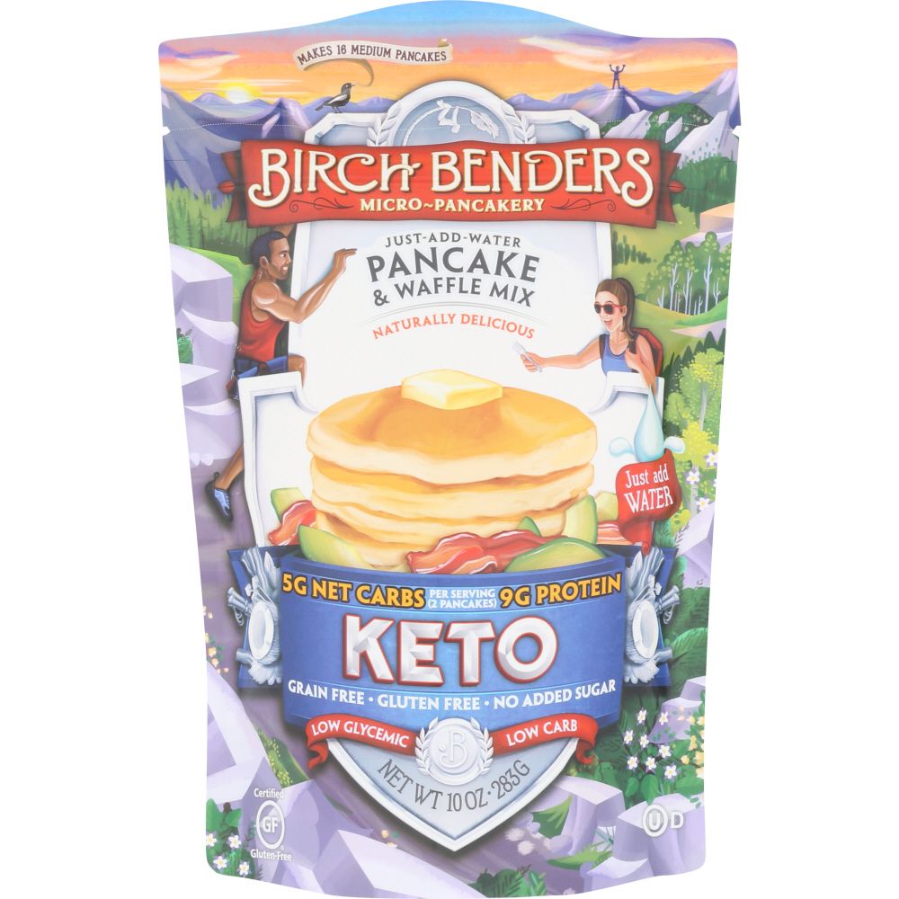BIRCH BENDERS: Keto Pancake & Waffle Mix, 14 oz - Baking Redefined