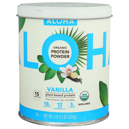 ALOHA: Organic Vanilla Protein Powder, 1 lb