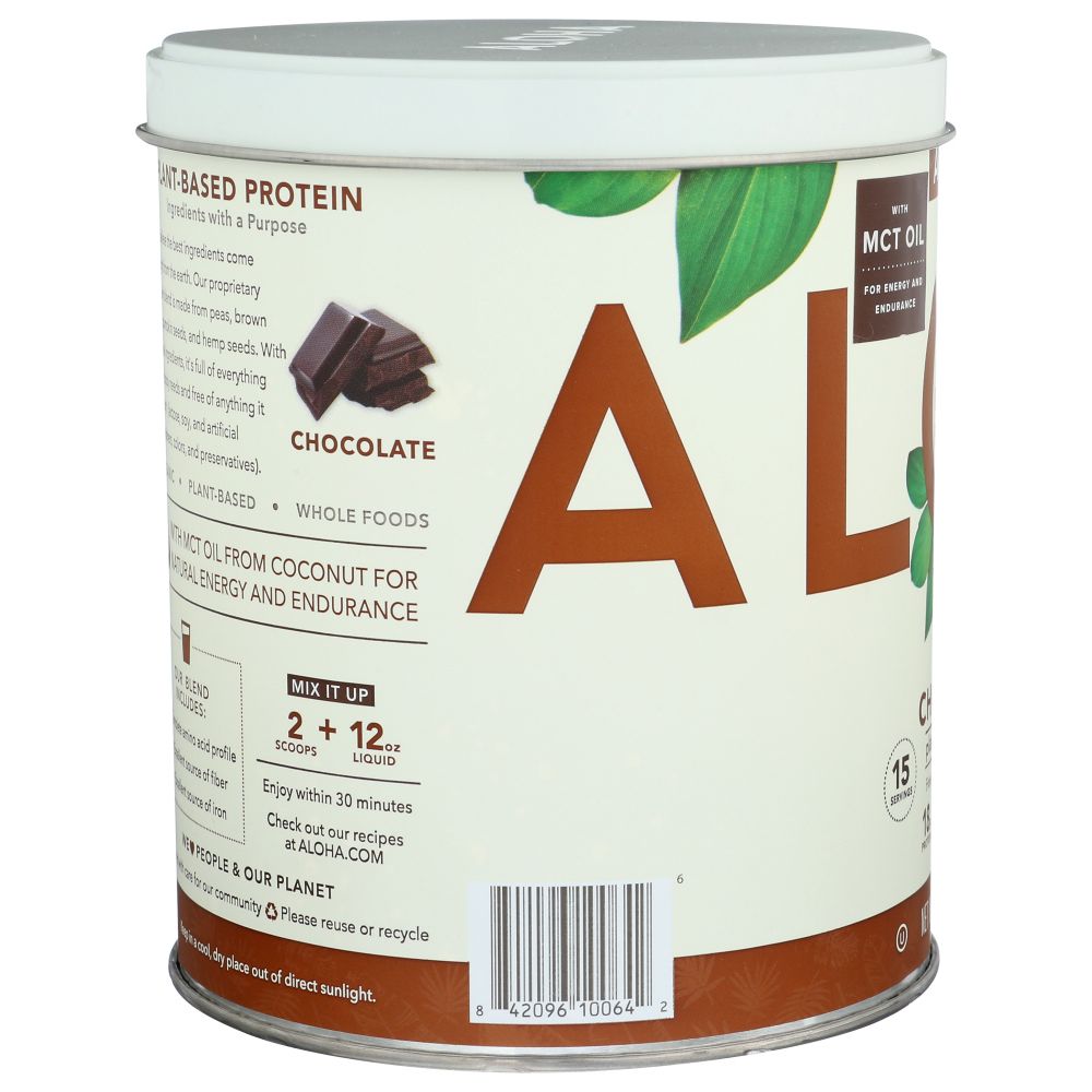 ALOHA: Protein Powder Chocolate, 19.6 oz