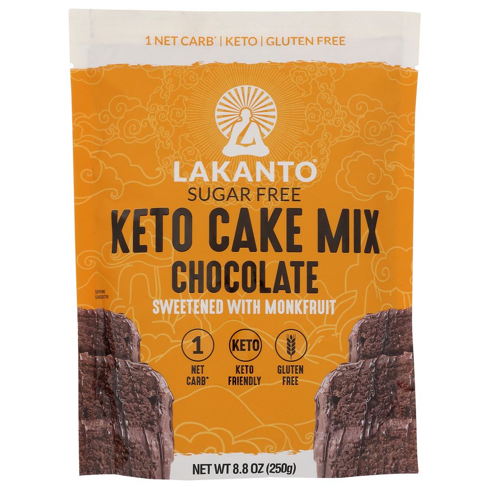 LAKANTO: Keto Cake Mix Chocolate, 8.8 oz - Baking Redefined
