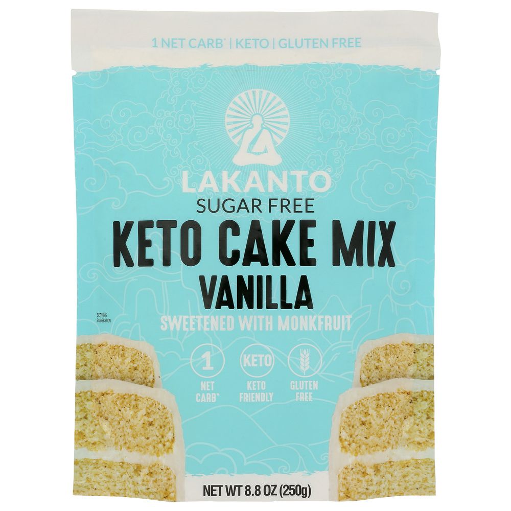LAKANTO: Keto Cake Mix Vanilla, 8.8 oz - Baking Redefined