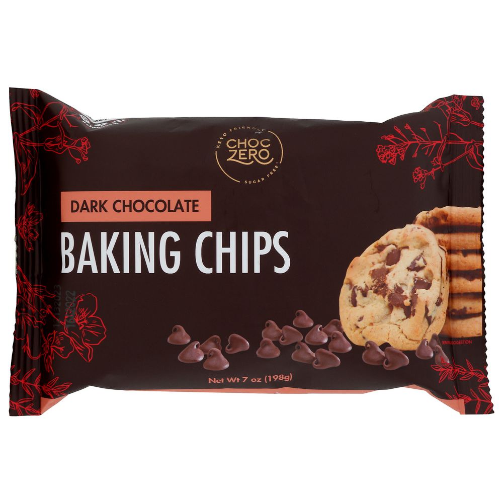 CHOCZERO: Dark Chocolate Baking Chips Sugar Free, 7 oz