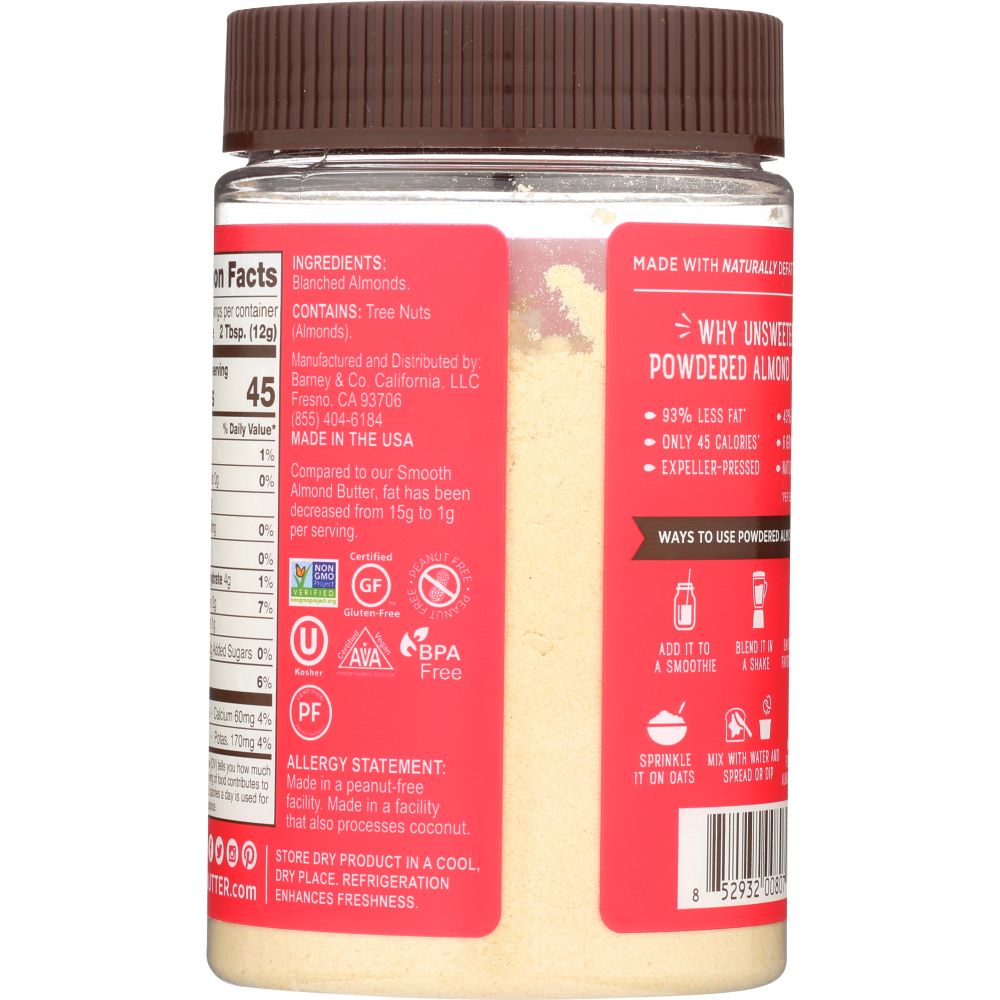 BARNEY BUTTER: Powdered Almond Butter, 8 oz