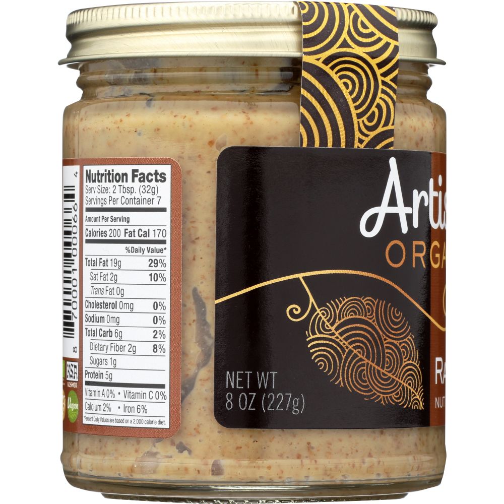 ARTISANA: 100% Organic Raw Walnut Butter with Cashews, 8 oz