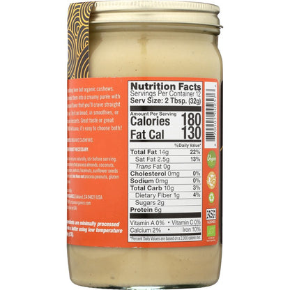 ARTISANA: Raw Cashew Nut Butter, 14 Oz