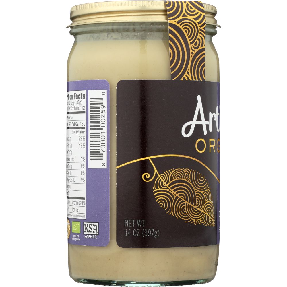 ARTISANA: Raw Organic Tahini Sesame Seed Butter, 14 oz