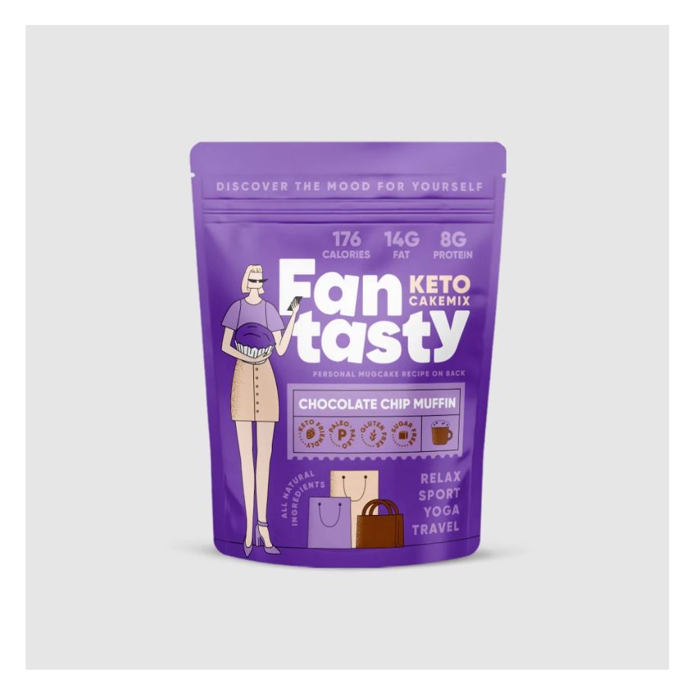 FAN TASTY FOODS: Chocolate Chip Muffin Keto Cake Mix, 9.52 oz - Baking Redefined