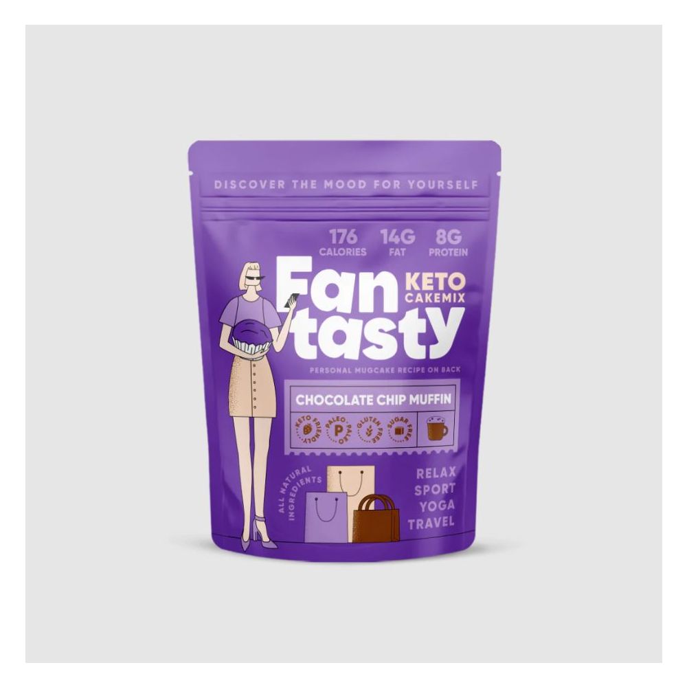 FAN TASTY FOODS: Chocolate Chip Muffin Keto Cake Mix, 9.52 oz